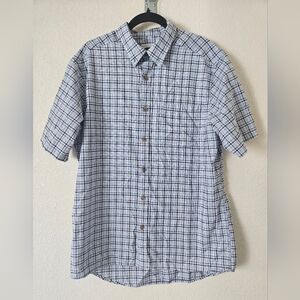 Mountain Khakis Men's Blue and White Plaid Shirt